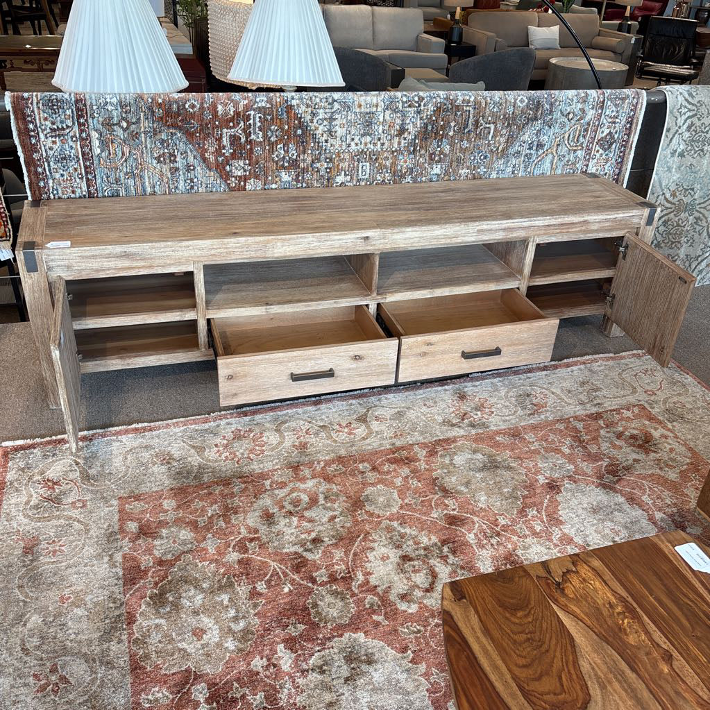 Rustic Wood Long Media Stand