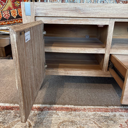 Rustic Wood Long Media Stand