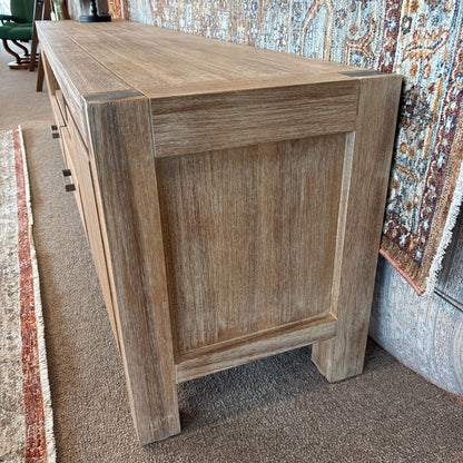 Rustic Wood Long Media Stand
