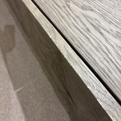 RH Grey Wood Geometric 2 Drawer Nightstand