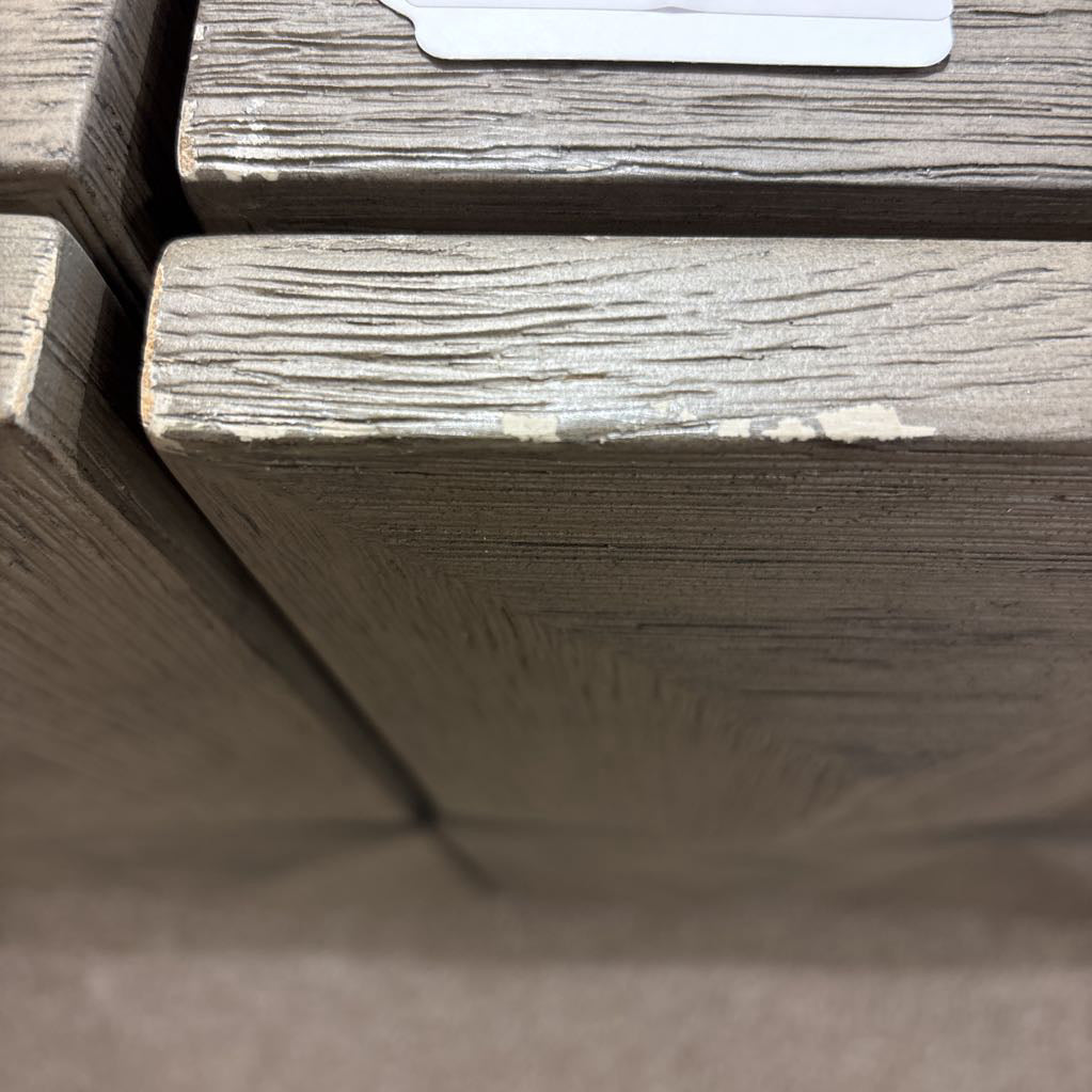 RH Grey Wood Geometric 2 Drawer Nightstand