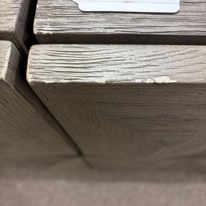 RH Grey Wood Geometric 2 Drawer Nightstand