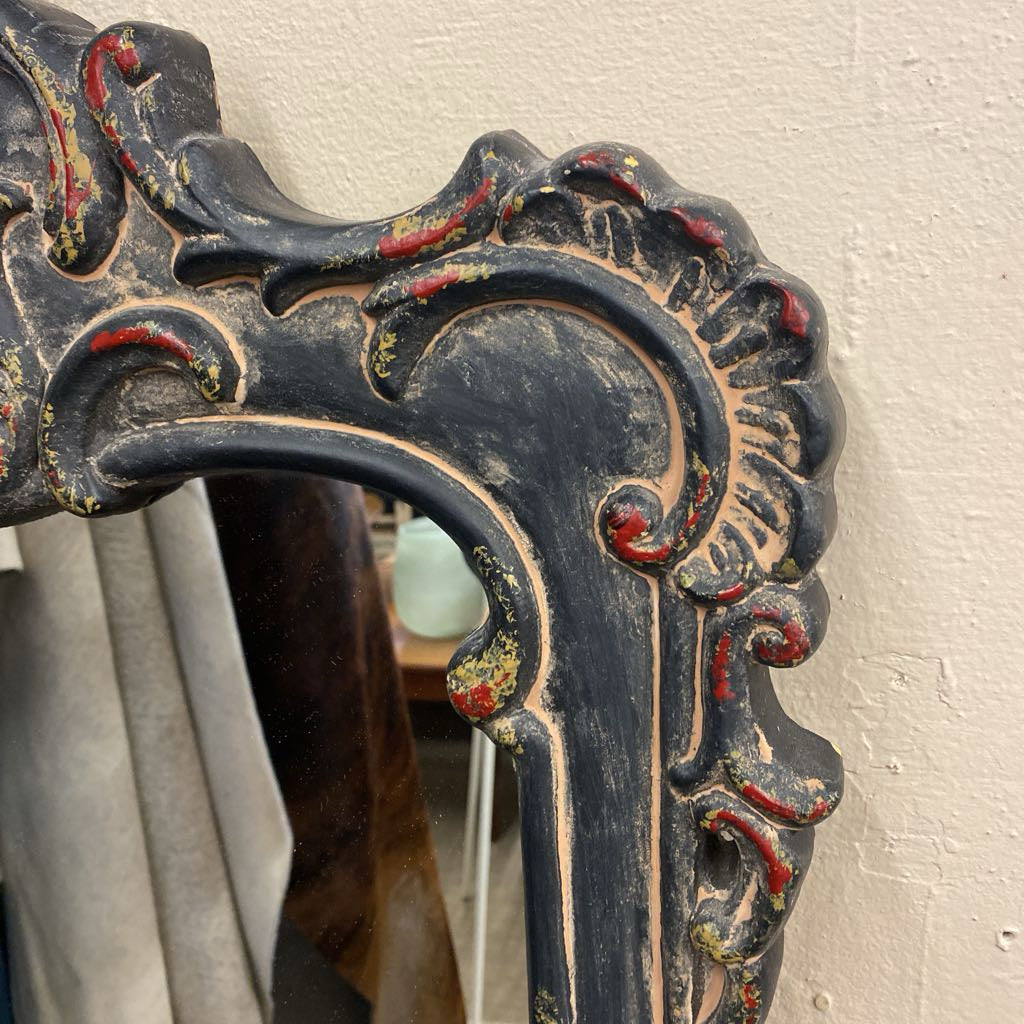 Ornate Dark Frame Mirror