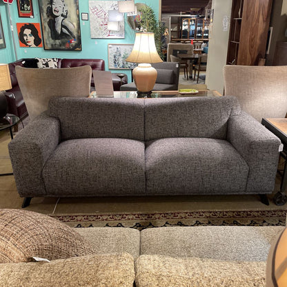 Article Charcoal Textured Puffy 2 Seat Sofa AS IS U SOFAS