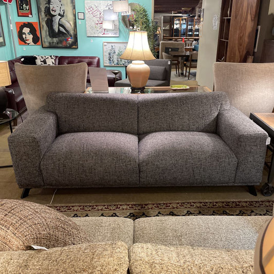 Article Charcoal Textured Puffy 2 Seat Sofa AS IS U SOFAS