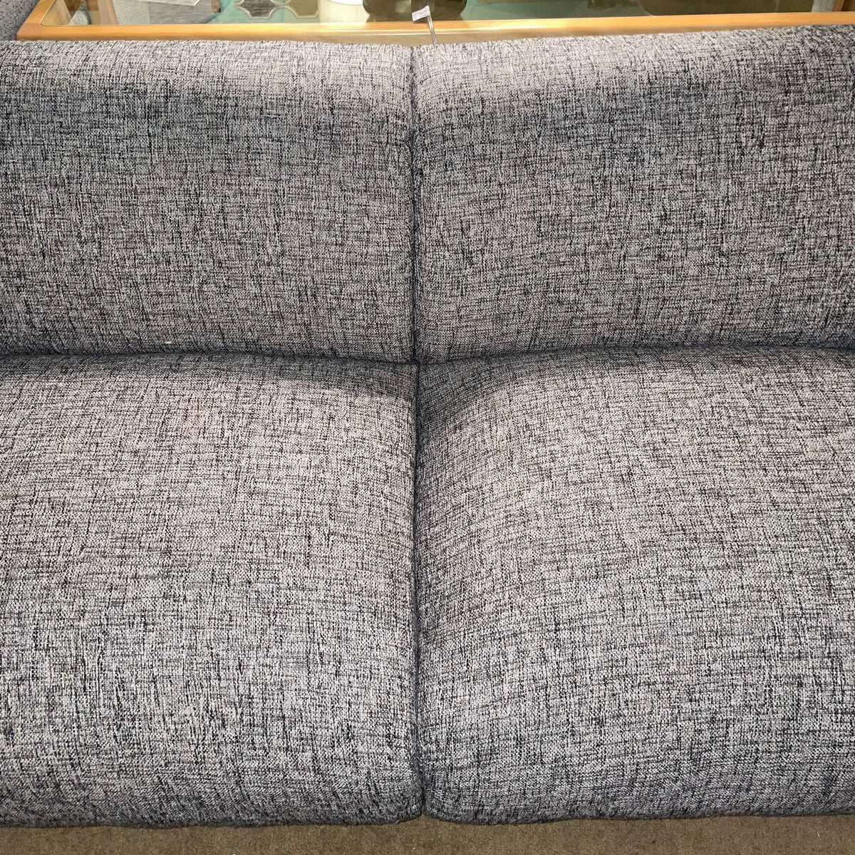 Article Charcoal Textured Puffy 2 Seat Sofa AS IS U SOFAS