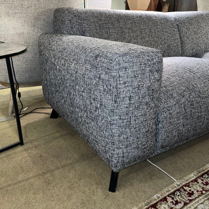 Article Charcoal Textured Puffy 2 Seat Sofa AS IS U SOFAS