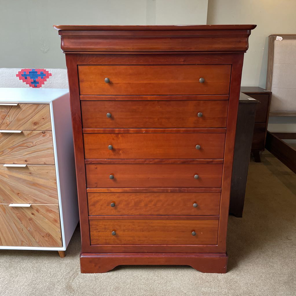 Warm Tone 7 Drawer Wooden Highboy Dresser C HIGHBOYS