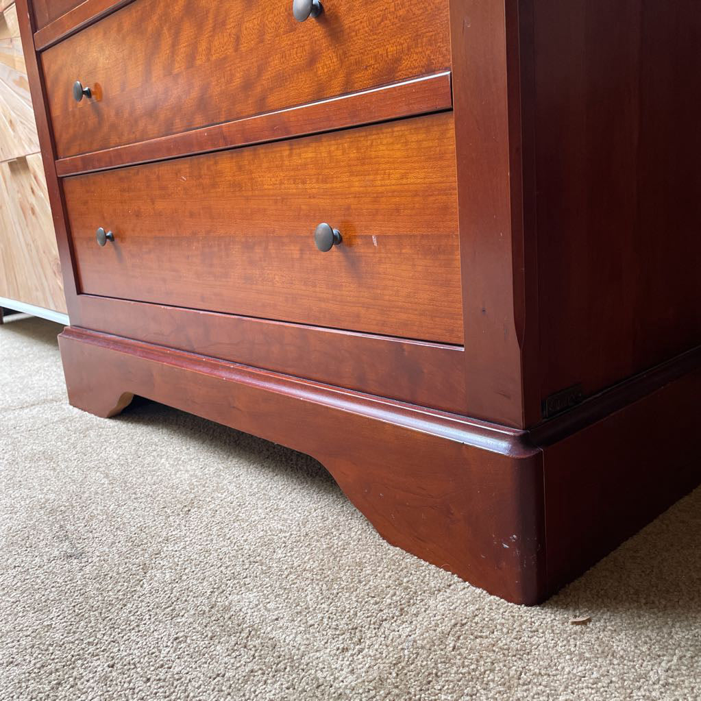 Warm Tone 7 Drawer Wooden Highboy Dresser C HIGHBOYS
