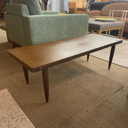 Dark Tapered Leg MCM Style Coffee Table (AS IS)
