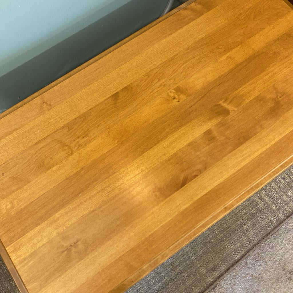 Light Wood Raised Panel Blanket Chest