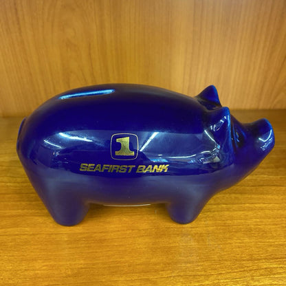 Blue Ceramic Piggy Bank
