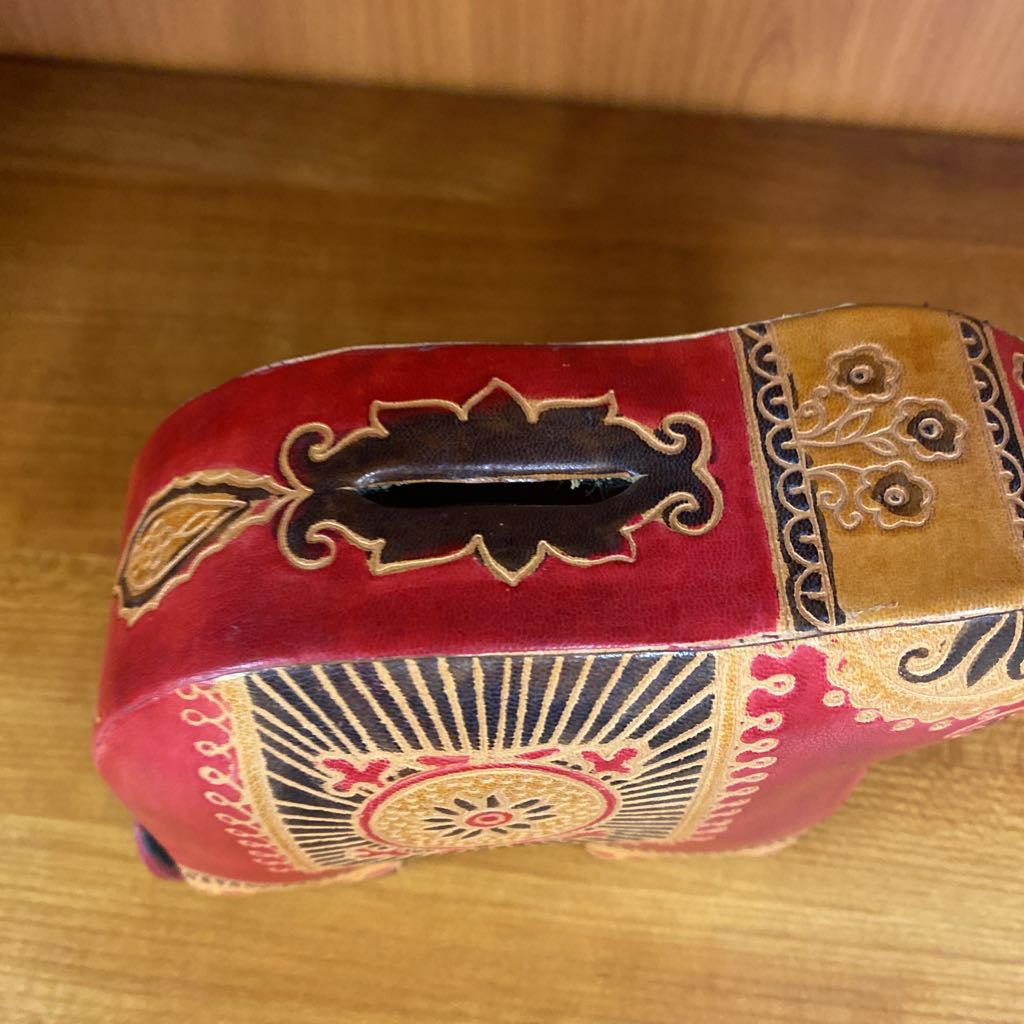 Leather Elephant Piggy Bank