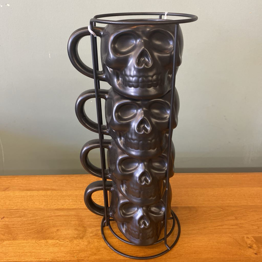 Black Skulls Mugs SET
