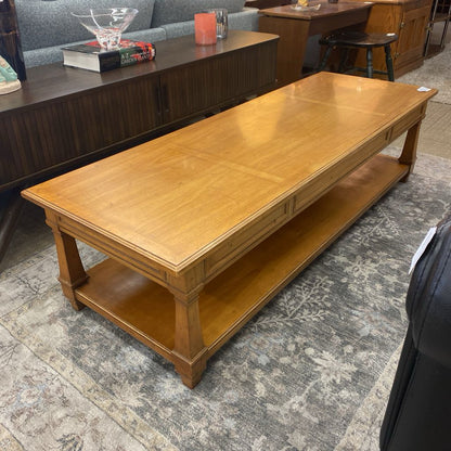 Vintage HERITAGE Long NeoClassic Coffee Table w/Drawer