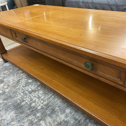 Vintage HERITAGE Long NeoClassic Coffee Table w/Drawer