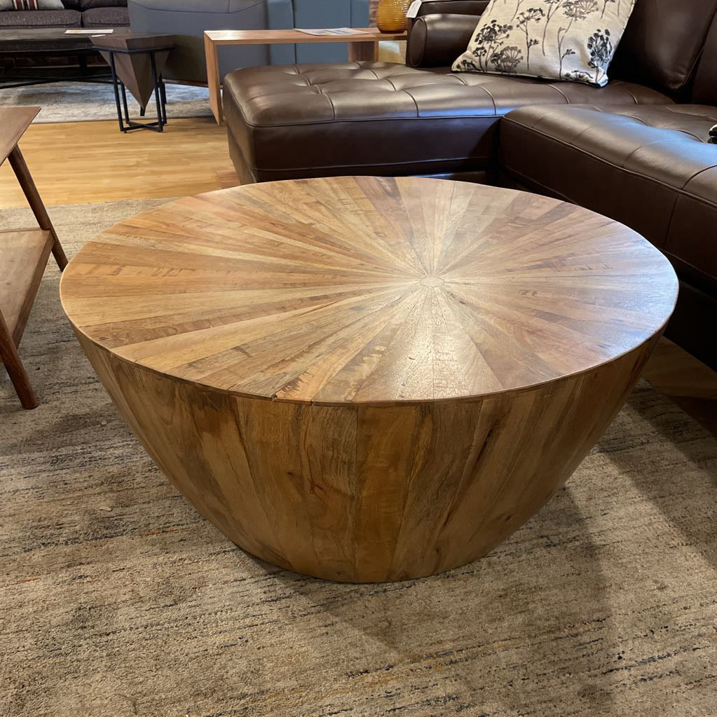 Wood Drum Coffee Table C COFFEE TABLES