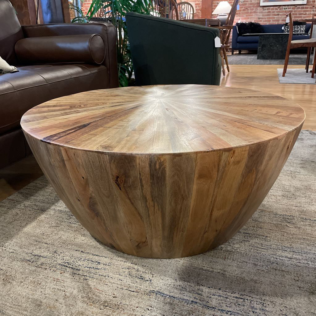 Wood Drum Coffee Table C COFFEE TABLES