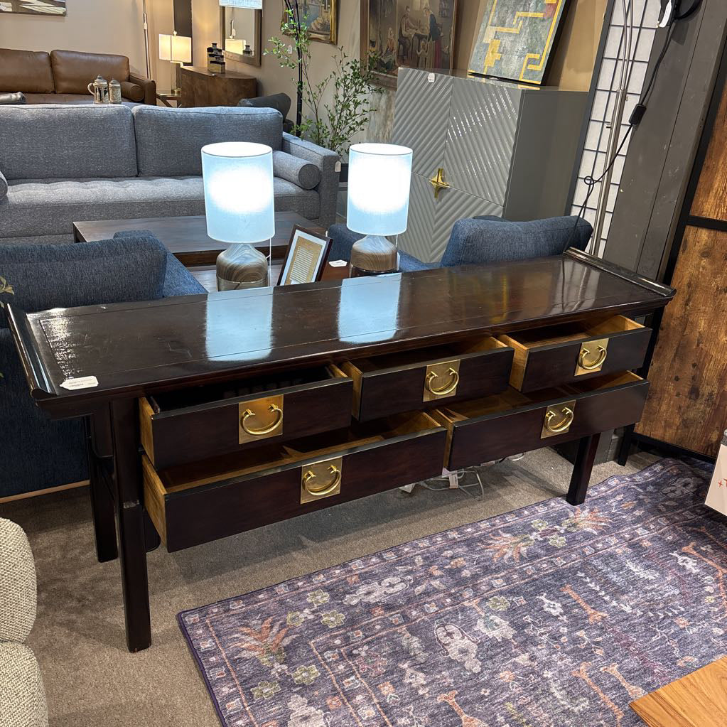 Ming Style Dark Wood Console Table C CONSOLE TABLES