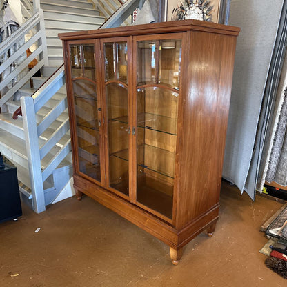 3 Door Antique Curio Cabinet