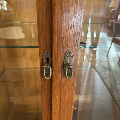 3 Door Antique Curio Cabinet