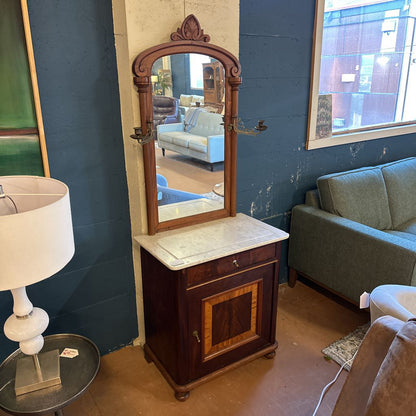 Marble Top Mirrored Cabinet