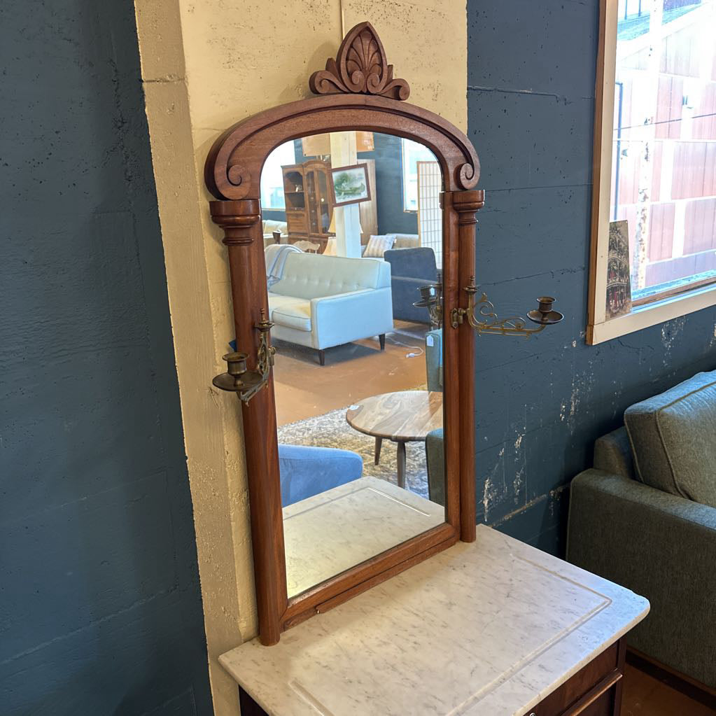 Marble Top Mirrored Cabinet
