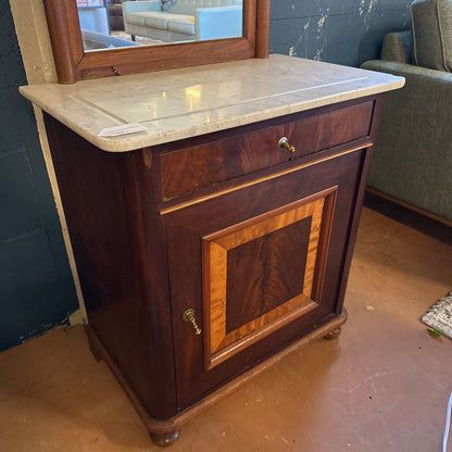 Marble Top Mirrored Cabinet