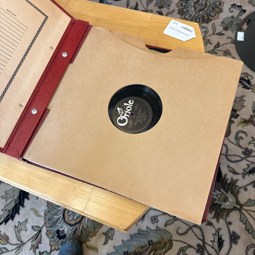 Crank Record Player w/ records UNIQUE FINDS