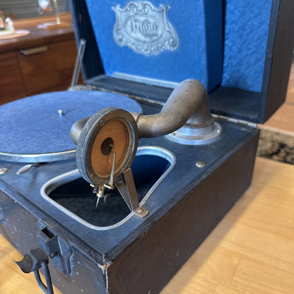 Crank Record Player w/ records UNIQUE FINDS