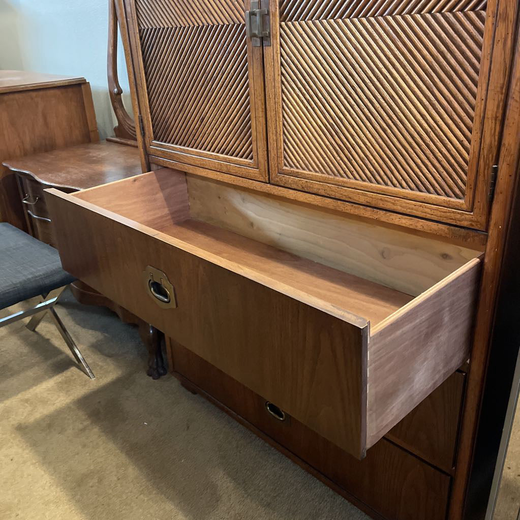 MCM Dixie Chevron Campaign Style Gentleman's Dresser C HIGHBOYS