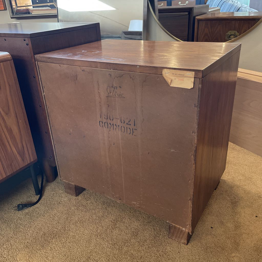 MCM Dixie 2 Drawer Campaign Style Nighstand C NIGHTSTANDS