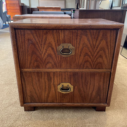 MCM Dixie 2 Drawer Campaign Style Nighstand C NIGHTSTANDS