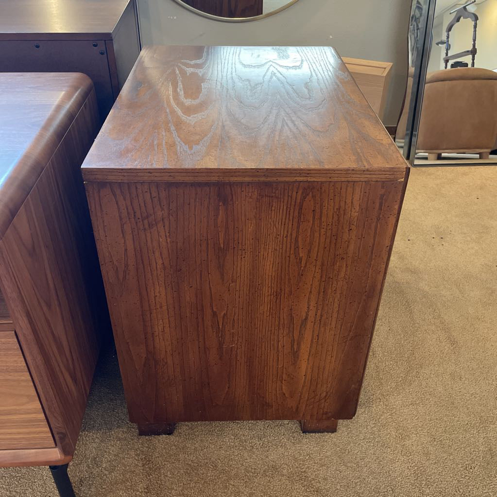 MCM Dixie 2 Drawer Campaign Style Nighstand C NIGHTSTANDS
