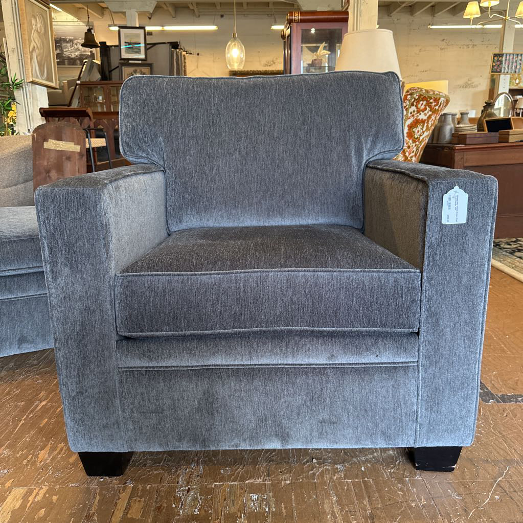 Biltwell Grey Chenille Accent Chair And Ottoman U ACCENT CHAIRS