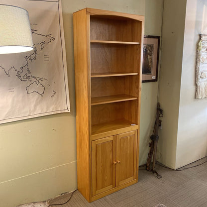 Light Wood Two Door Bookcase