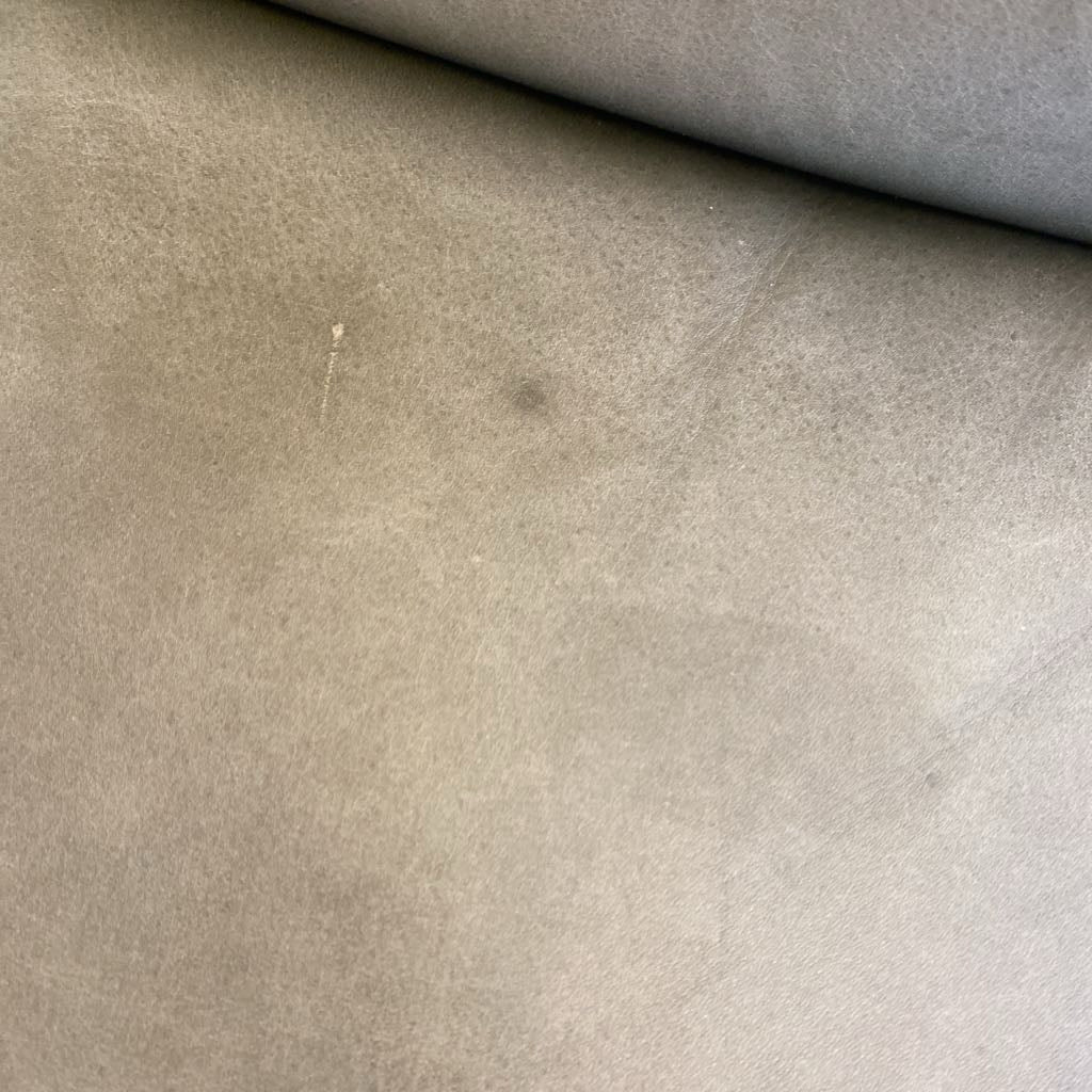 Sage Leather Metallic Scroll Armchair (AS IS)