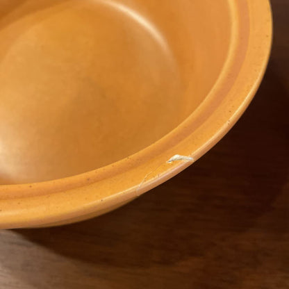 Orange Bauer Pottery Covered Dish
