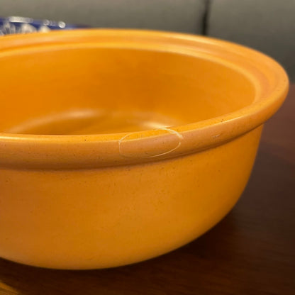 Orange Bauer Pottery Covered Dish