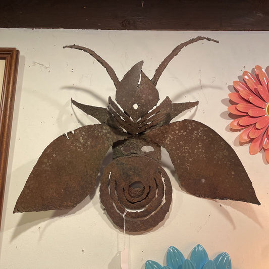 Rustic Rough Metal Insect Wall Sculpture UNIQUE FINDS