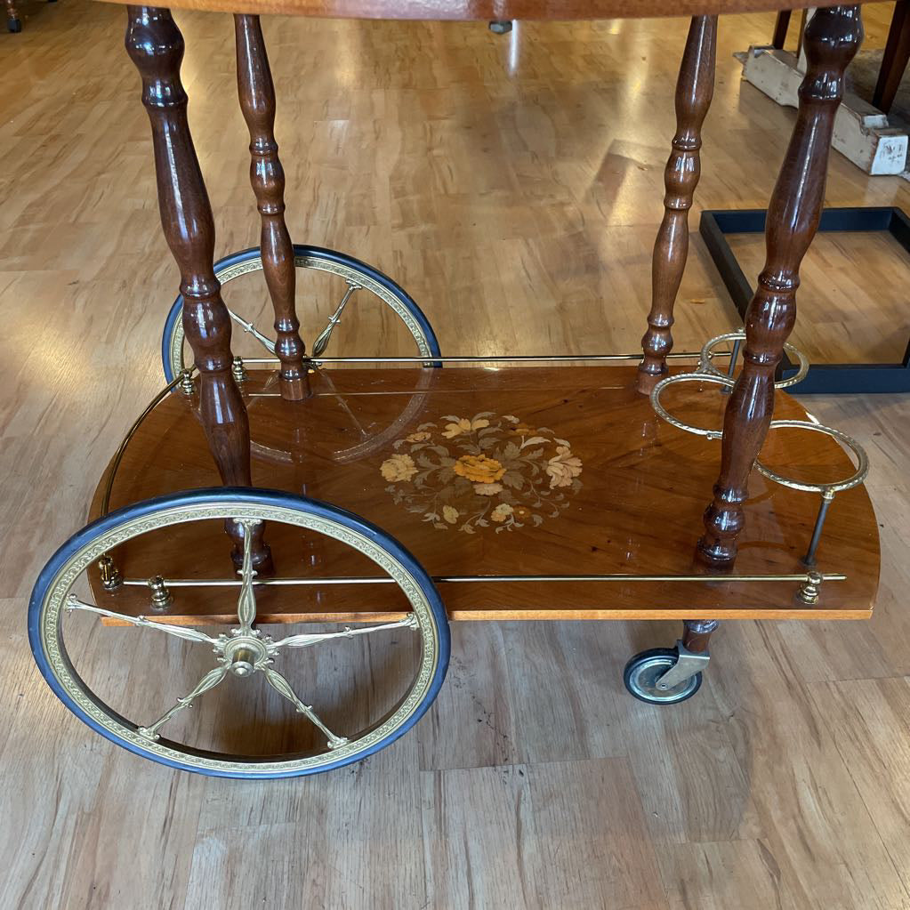 Italian Inlay Tea Cart UNIQUE FINDS