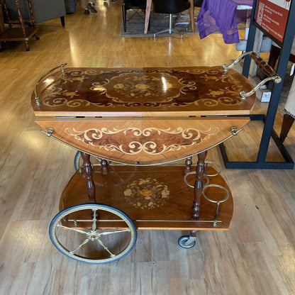 Italian Inlay Tea Cart UNIQUE FINDS