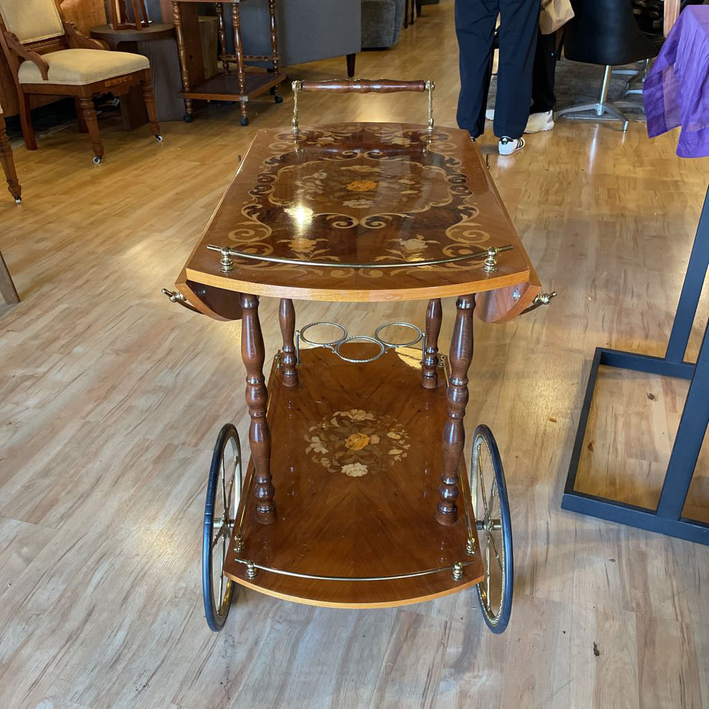 Italian Inlay Tea Cart UNIQUE FINDS