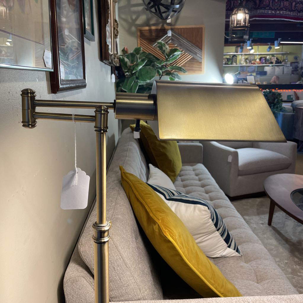 Brass Colored Adjustable Task Floor Lamp LAMPS
