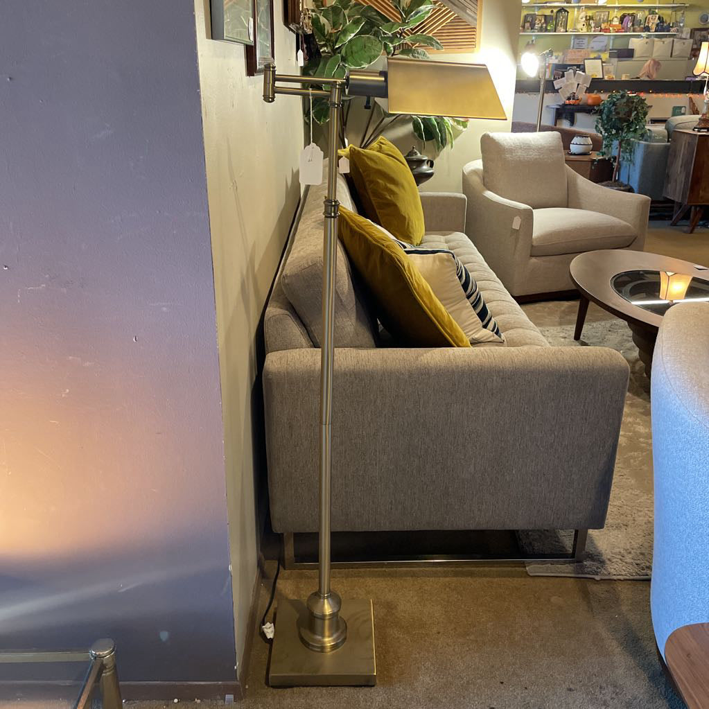 Brass Colored Adjustable Task Floor Lamp LAMPS