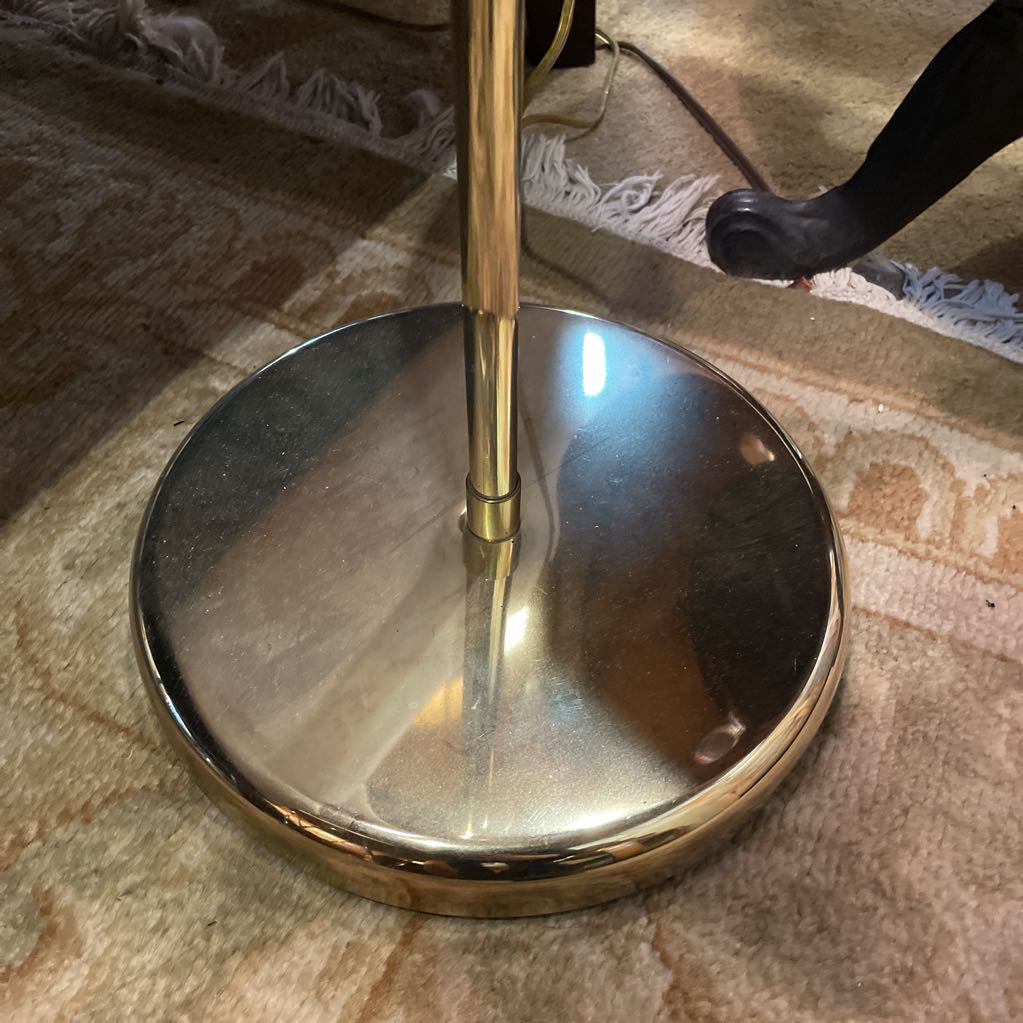 Brass Finish Shell Task Floor Lamp LAMPS