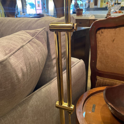 Brass Finish Shell Task Floor Lamp LAMPS