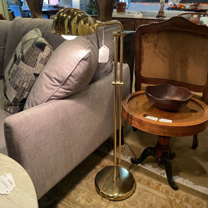 Brass Finish Shell Task Floor Lamp LAMPS