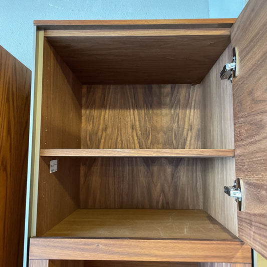Skovby Walnut Narrow Cabinet w Display Shelf C BOOKSHELVES