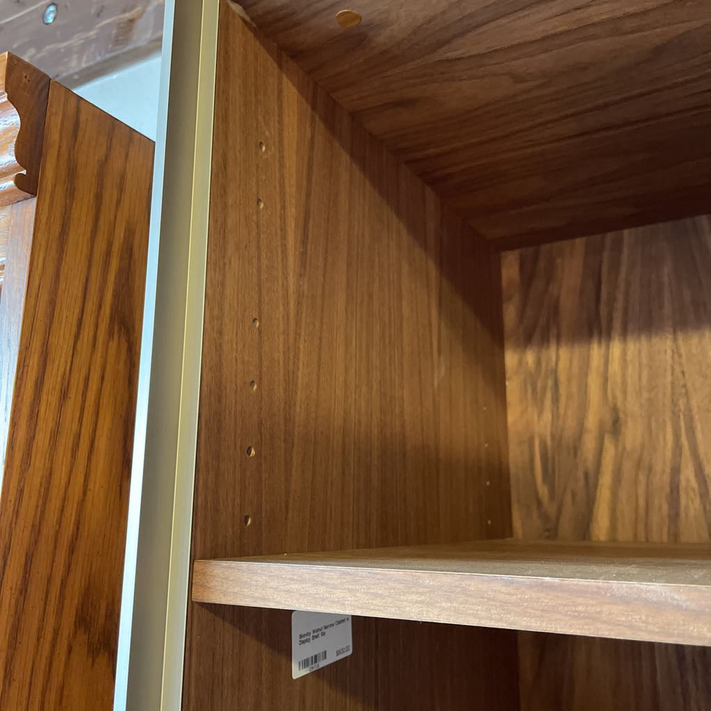 Skovby Walnut Narrow Cabinet w Display Shelf